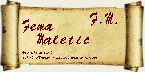 Fema Maletić vizit kartica